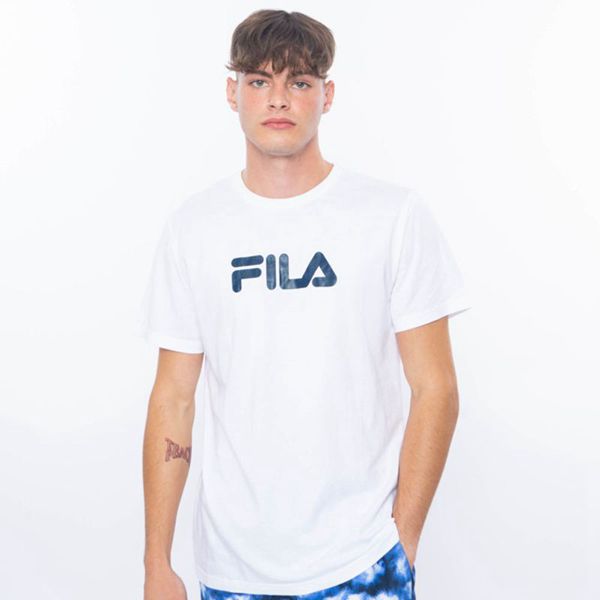 Camisetas Fila Homem Branco - Fila Mono Deckle Portugal Online,GSKF-18354